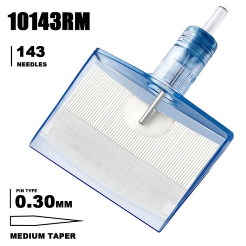 143 CM (Curved Magnum) 0,30 mm Medium Taper - Cartucce Aghi Tattoo Emalla Eliot Super Magnum - 5 pz