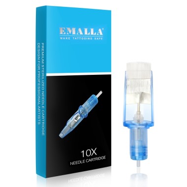 45 MG (Magnum) 0,35 mm Long Taper - Cartucce Aghi Tattoo Emalla Eliot Super Magnum - 10 pz