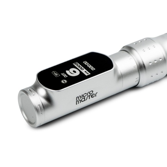 Kwadron MICROMASTER - Corsa Regolabile (2.0 - 3.5 mm) - Dermografo Wireless PMU Pen - Argento