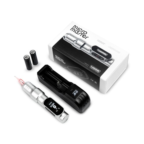 Kwadron MICROMASTER - Corsa Regolabile (2.0 - 3.5 mm) - Dermografo Wireless PMU Pen - Argento