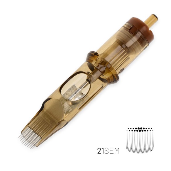 21 SEM (Soft Edge Magnum) Long Taper - Cartucce Aghi Tattoo Kwadron - 20 pz