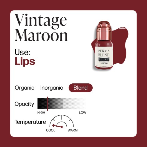 VINTAGE MAROON - Perma Blend Luxe - 15ml - Pigmento PMU REACH