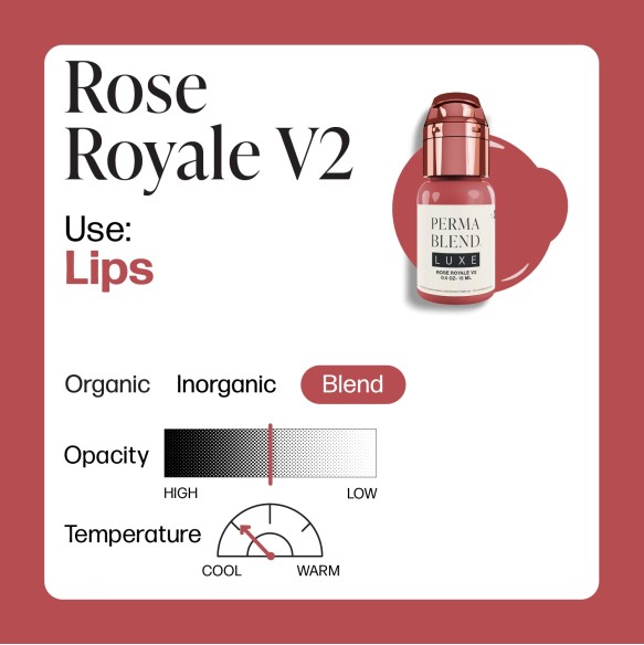 ROSE ROYALE V2 - Perma Blend Luxe - 15ml - Pigmento PMU REACH