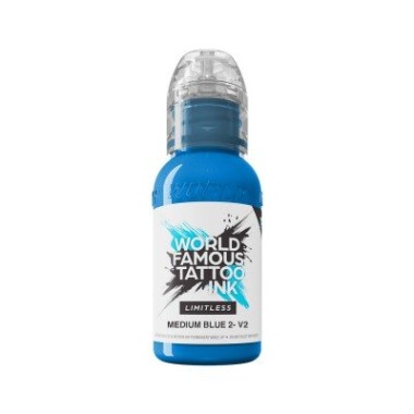 MEDIUM BLUE 2 V2 - World Famous Limitless - 30ml - Colore Tattoo REACH