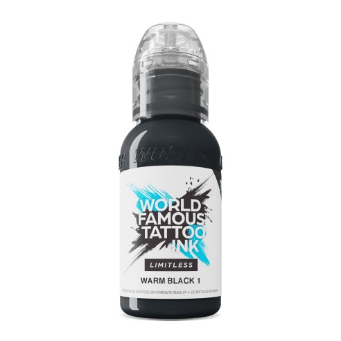 WARM BLACK 1 - World Famous Limitless - 30ml - Colore Tattoo REACH