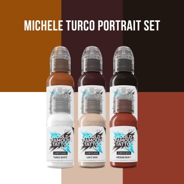 Michele Turco PORTRAIT Set - World Famous Limitless - 6 × 30 ml - Colori Tattoo REACH 2