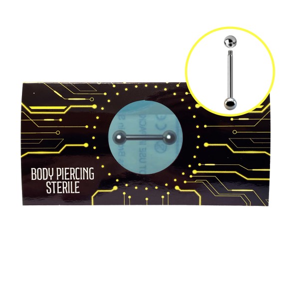 Barbell STERILE in Acciaio Inox 316L con Palline