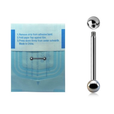 Barbell STERILE in Titanio G23 ASTM F136 con Palline 2