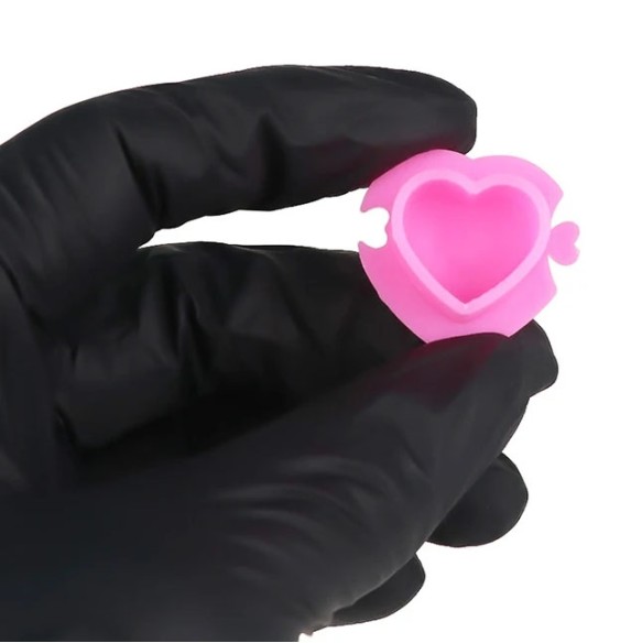 Heart Ink Caps - Capsule Porta Pigmento a Cuore 16 mm - 100pz.