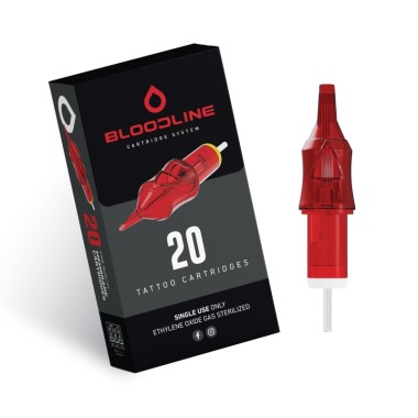 11 RM (Soft Magnum) Long Taper - Cartucce Aghi Tattoo BodySupply Bloodline - 20 pz