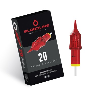 18 RS (Round Shader) Long Taper - Cartucce Aghi Tattoo BodySupply Bloodline - 20 pz