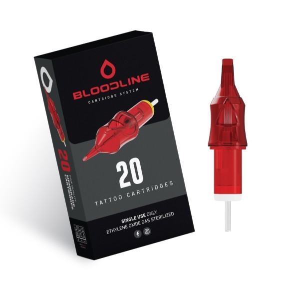 19 RM (Soft Magnum) Long Taper - Cartucce Aghi Tattoo BodySupply Bloodline - 20 pz