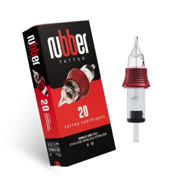 14 RL (Round Liner) Long Taper - Cartucce Aghi Tattoo BodySupply Rubber - 20 pz