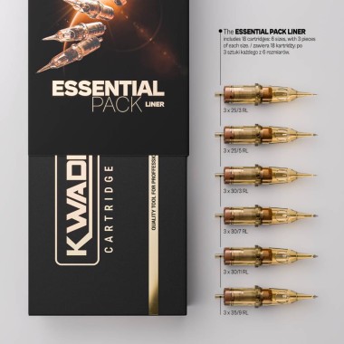 Kwadron Cartridge System Liner Essential Pack - Cartucce Aghi Tattoo - 18 pz 2