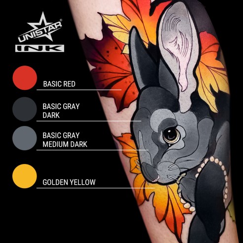 Basic Grey Dark - UNISTAR INK - 30 ml - Colore Tattoo REACH