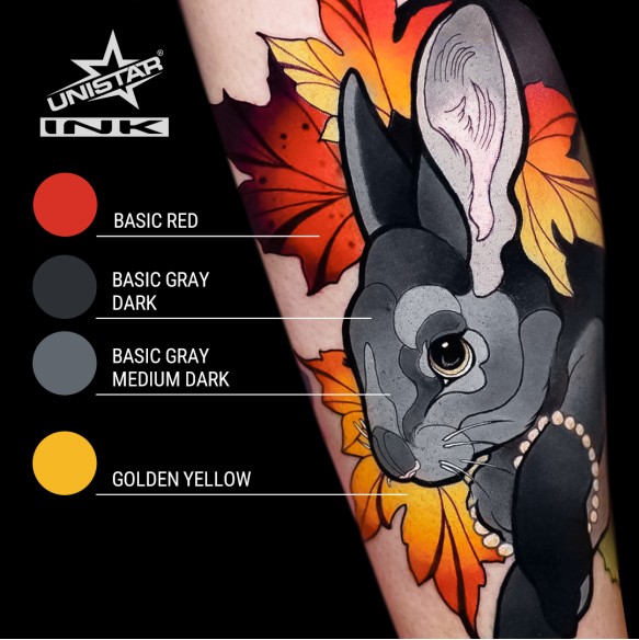 Basic Grey Dark - UNISTAR INK - 30 ml - Colore Tattoo REACH