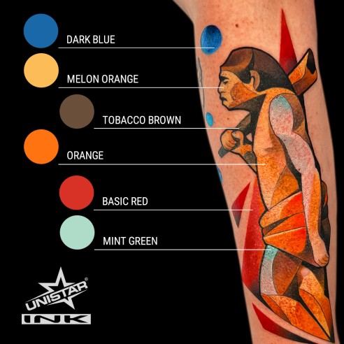 Basic Red - UNISTAR INK - 30 ml - Colore Tattoo REACH