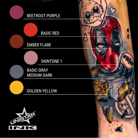 Basic Red - UNISTAR INK - 30 ml - Colore Tattoo REACH