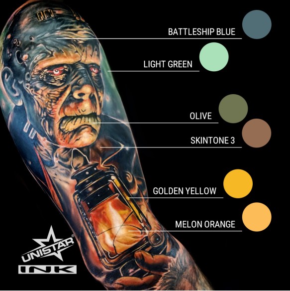Battleship Blue - UNISTAR INK - 30 ml - Colore Tattoo REACH