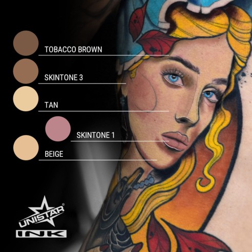Beige - UNISTAR INK - 30 ml - Colore Tattoo REACH