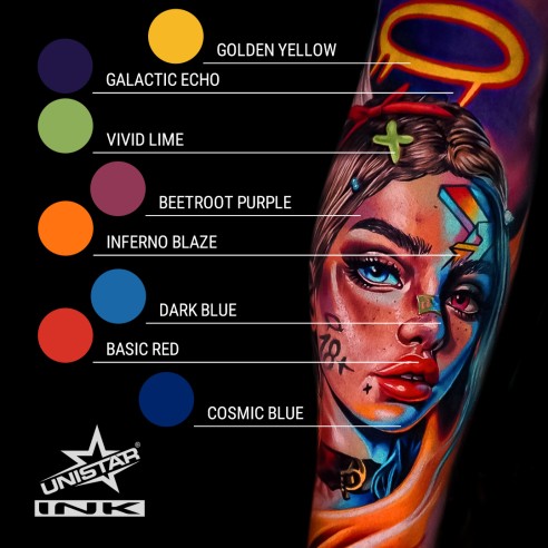 Galactic Echo - UNISTAR INK - 30 ml - Colore Tattoo REACH