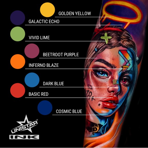Galactic Echo - UNISTAR INK - 30 ml - Colore Tattoo REACH