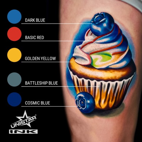 Golden Yellow - UNISTAR INK - 30 ml - Colore Tattoo REACH