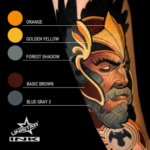 Golden Yellow - UNISTAR INK - 30 ml - Colore Tattoo REACH
