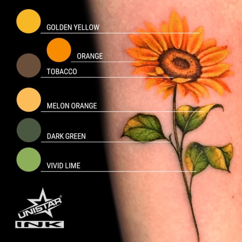 Golden Yellow - UNISTAR INK - 30 ml - Colore Tattoo REACH