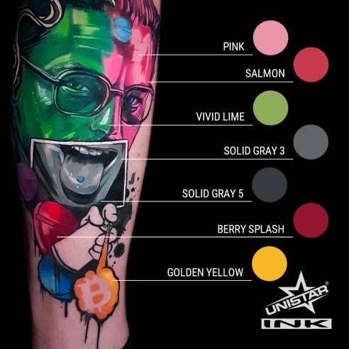 Golden Yellow - UNISTAR INK - 30 ml - Colore Tattoo REACH