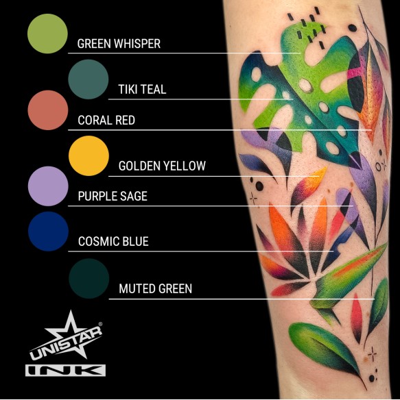 Green Whisper - UNISTAR INK - 30 ml - Colore Tattoo REACH