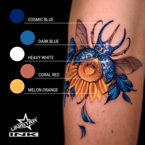 Heavy White - UNISTAR INK - 30 ml - Colore Tattoo REACH