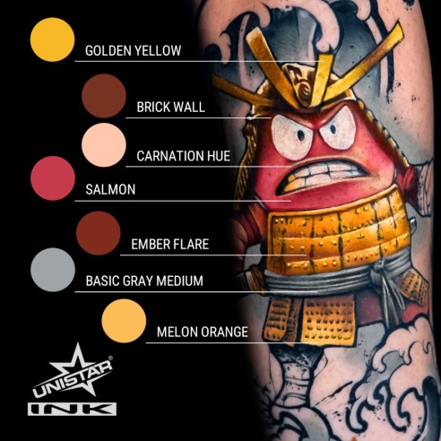 Melon Orange - UNISTAR INK - 30 ml - Colore Tattoo REACH