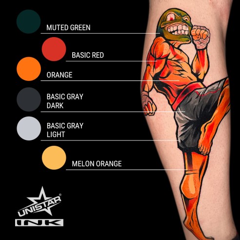 Muted Green - UNISTAR INK - 30 ml - Colore Tattoo REACH