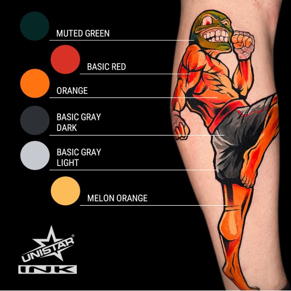 Muted Green - UNISTAR INK - 30 ml - Colore Tattoo REACH