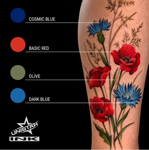 Olive - UNISTAR INK - 30 ml - Colore Tattoo REACH