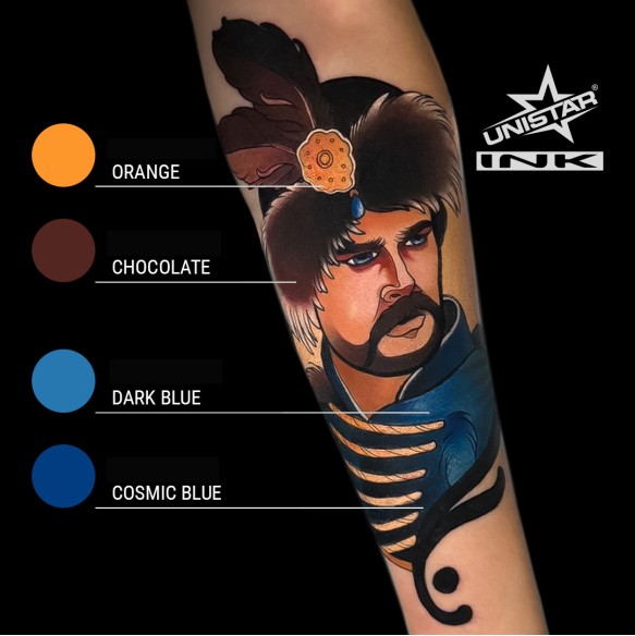 Orange - UNISTAR INK - 30 ml - Colore Tattoo REACH