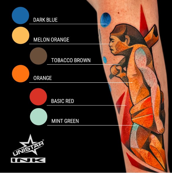 Orange - UNISTAR INK - 30 ml - Colore Tattoo REACH