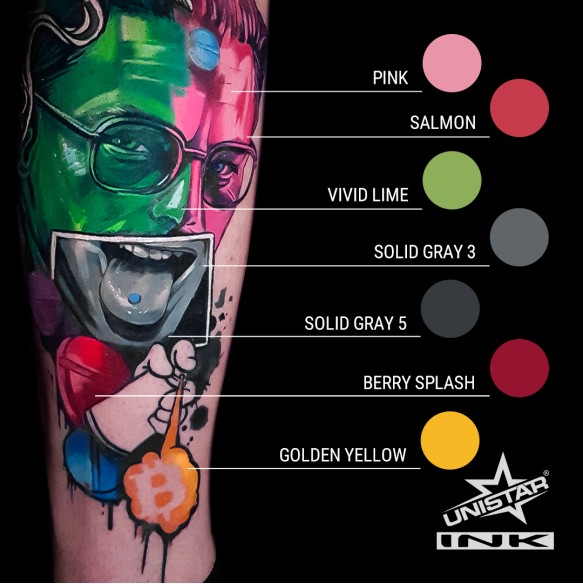 Solid Gray -3 - UNISTAR INK - 30 ml - Colore Tattoo REACH