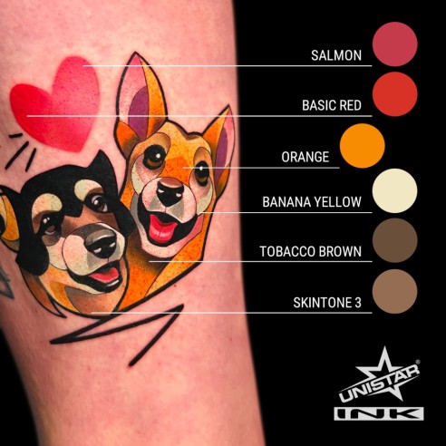 Tobacco Brown - UNISTAR INK - 30 ml - Colore Tattoo REACH