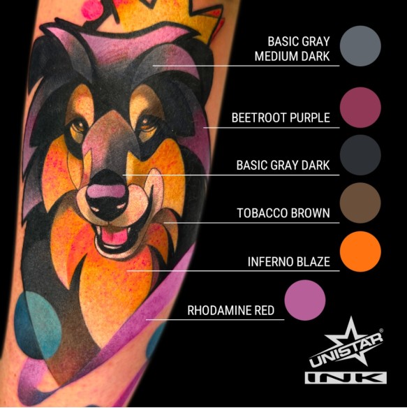 Tobacco Brown - UNISTAR INK - 30 ml - Colore Tattoo REACH
