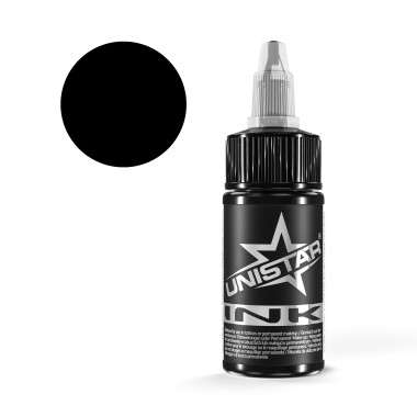 Top Basic Black - UNISTAR INK - 30 ml - Colore Tattoo REACH 2