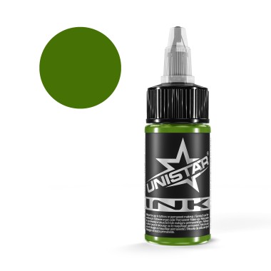 Top Basic Green Dark - UNISTAR INK - 30 ml - Colore Tattoo REACH 2